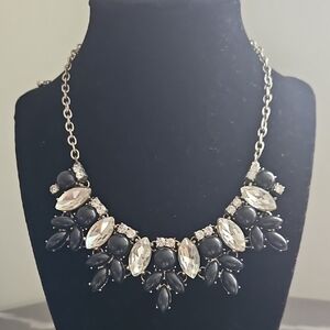 Elegant Black and Silver Necklace